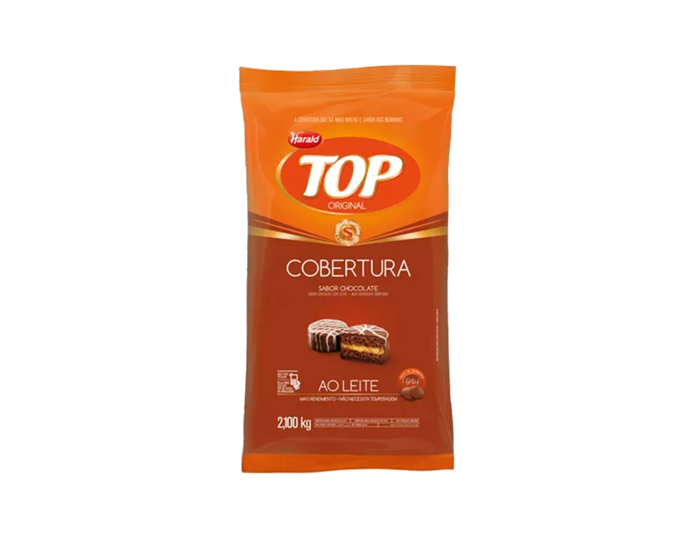 CHOCOLATE COBERTURA GOTAS AO LEITE TOP HARALD 2,050 KG 